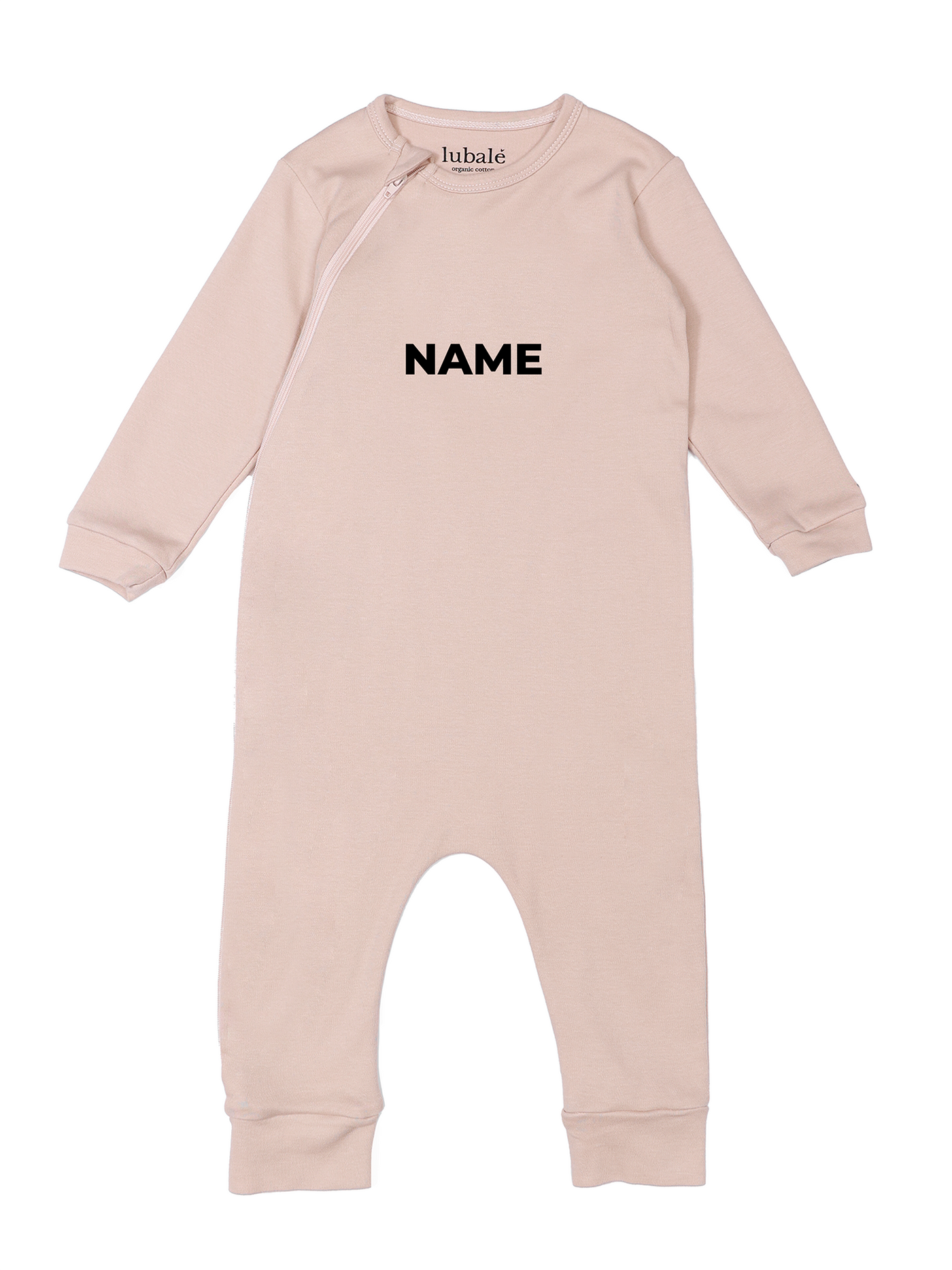 Pyjama mit Reißverschluss  -  Name personalisiert