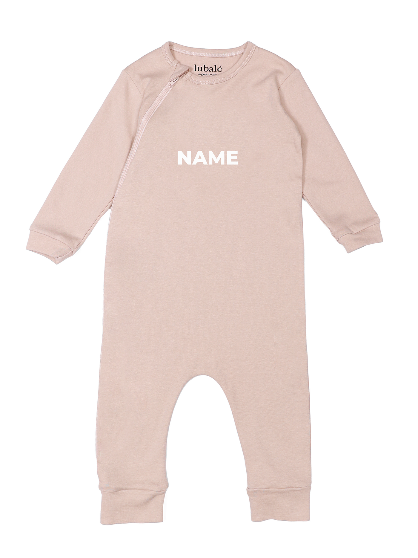 Pyjama mit Reißverschluss  -  Name personalisiert