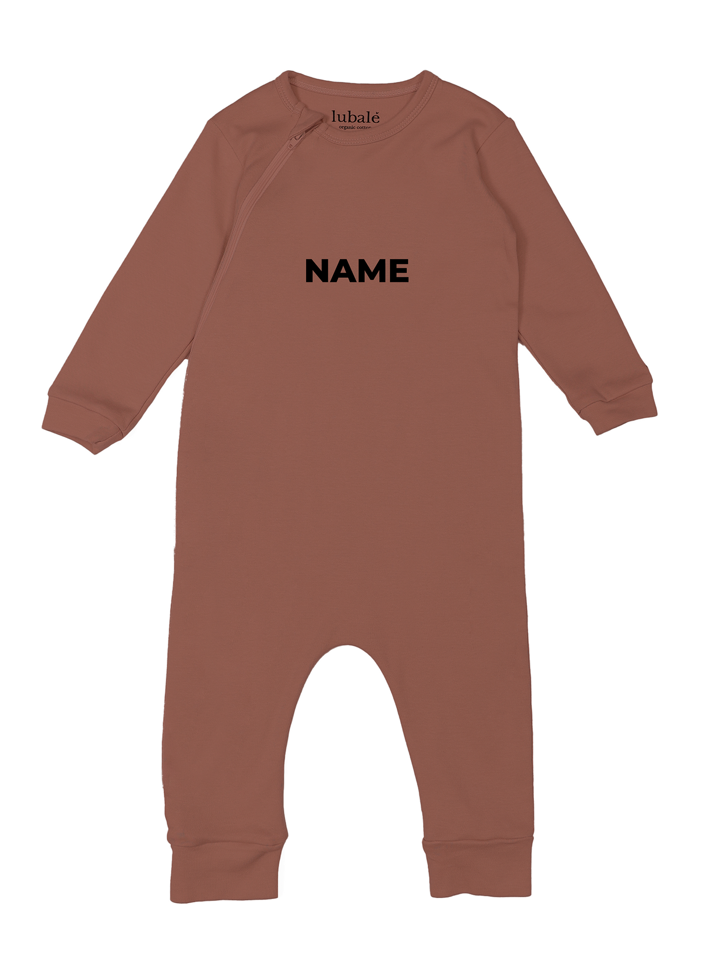 Pyjama mit Reißverschluss  -  Name personalisiert