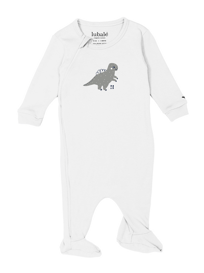 Strampler mit Reißverschluss  -  Dino