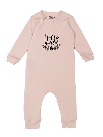 Pyjama mit Reißverschluss  -  Hello World