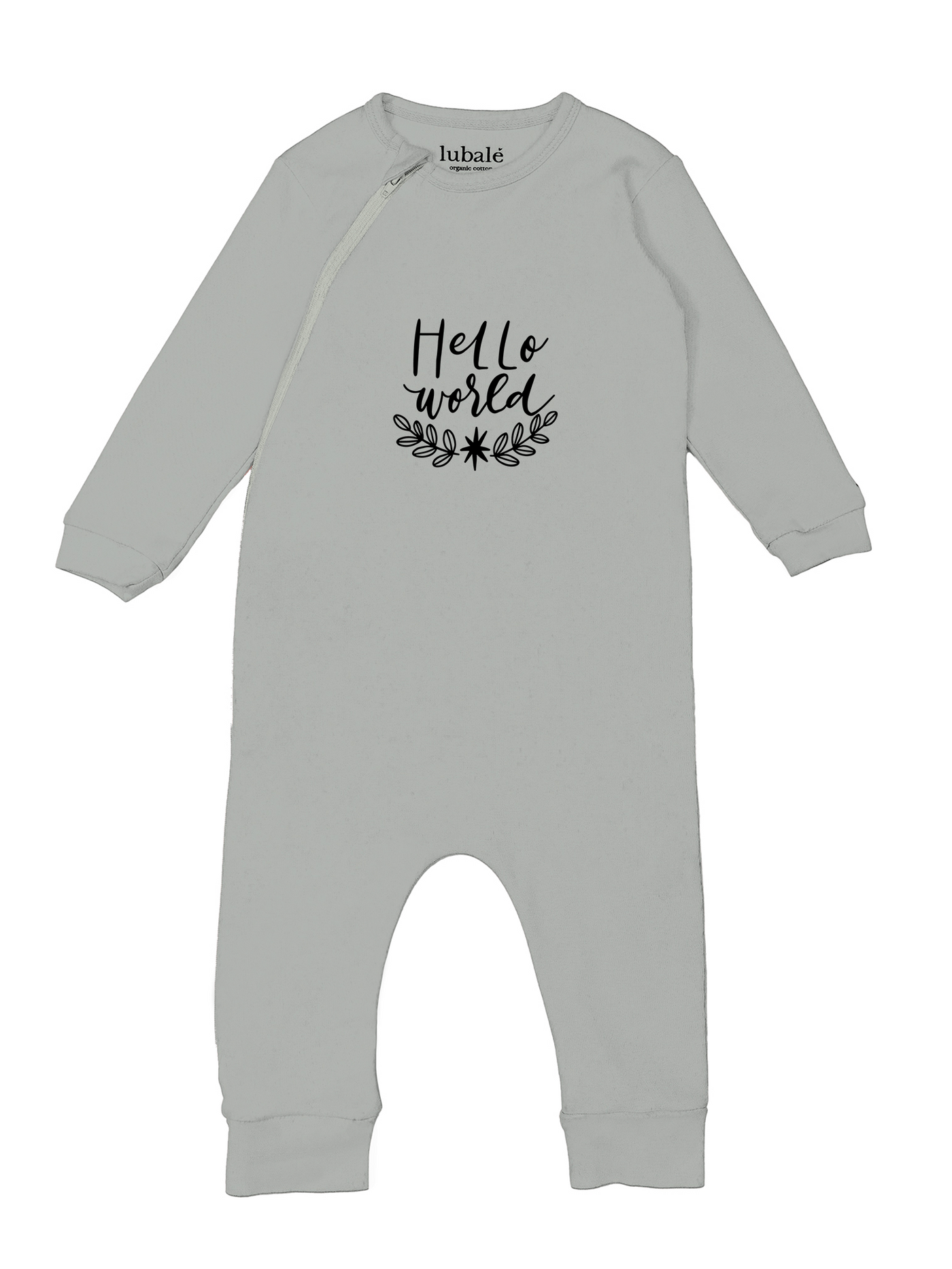 Pyjama mit Reißverschluss  -  Hello World