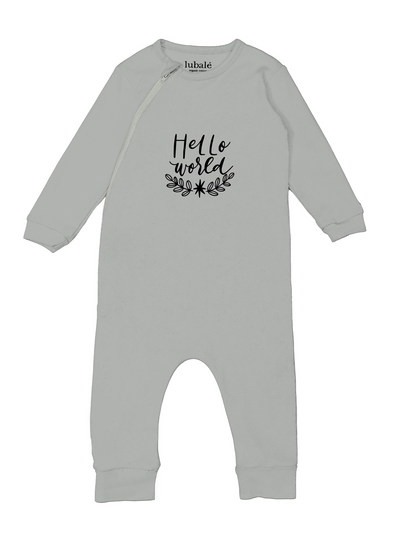 Pyjama mit Reißverschluss  -  Hello World