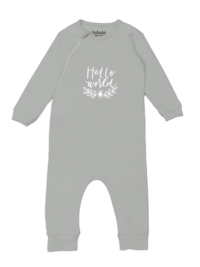 Pyjama mit Reißverschluss  -  Hello World