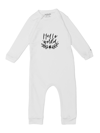 Pyjama mit Reißverschluss  -  Hello World