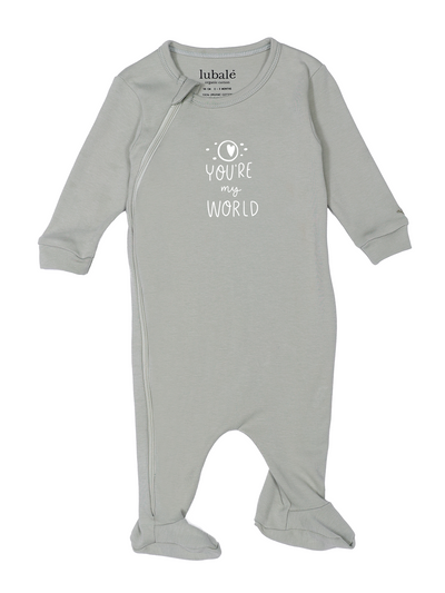 Strampler mit Reißverschluss  -  You're my World