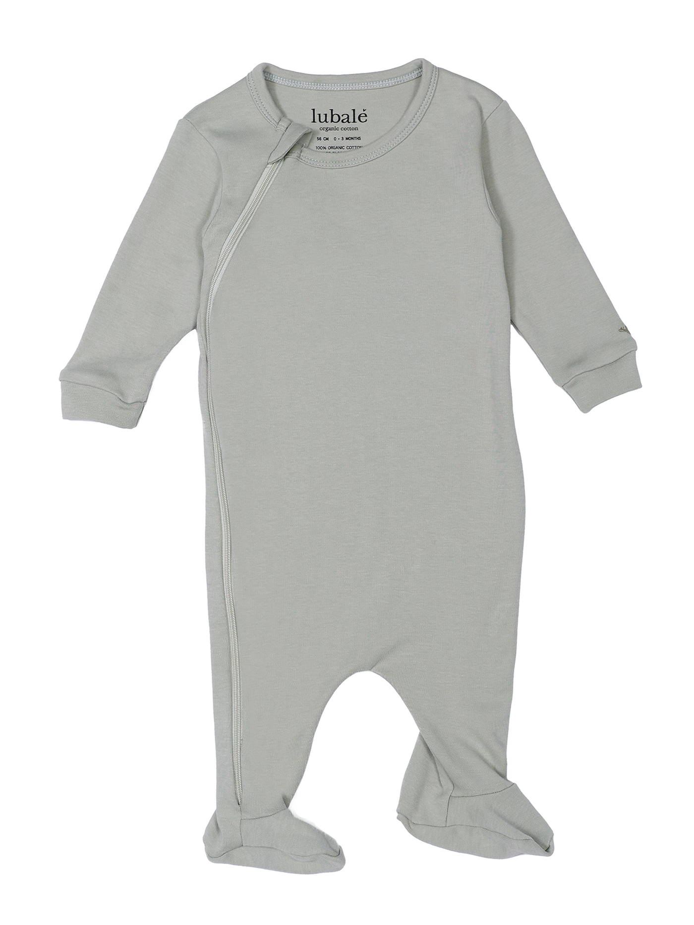 Strampler mit Füße Olive Uni Babystrampler Lubalé Organic Cotton