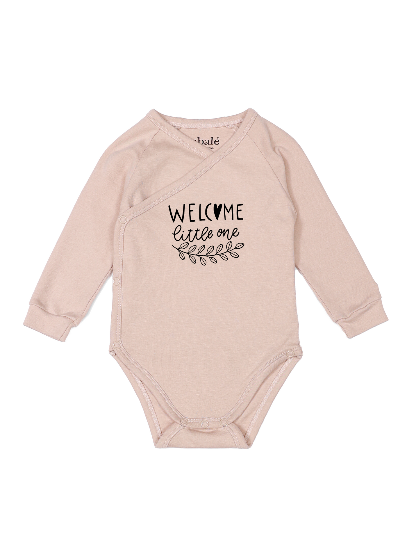 Wickelbody Olive Welcome litte one Bio-Baumwolle Lubalé Organic Cotton