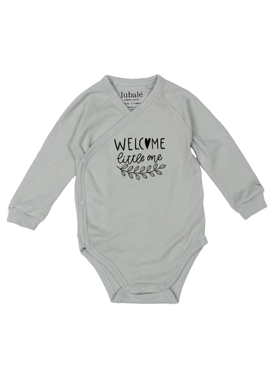 Wickelbody Olive Welcome litte one Bio-Baumwolle Lubalé Organic Cotton